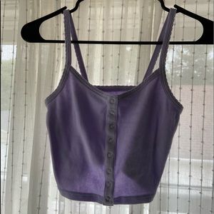 Lavender button up tank